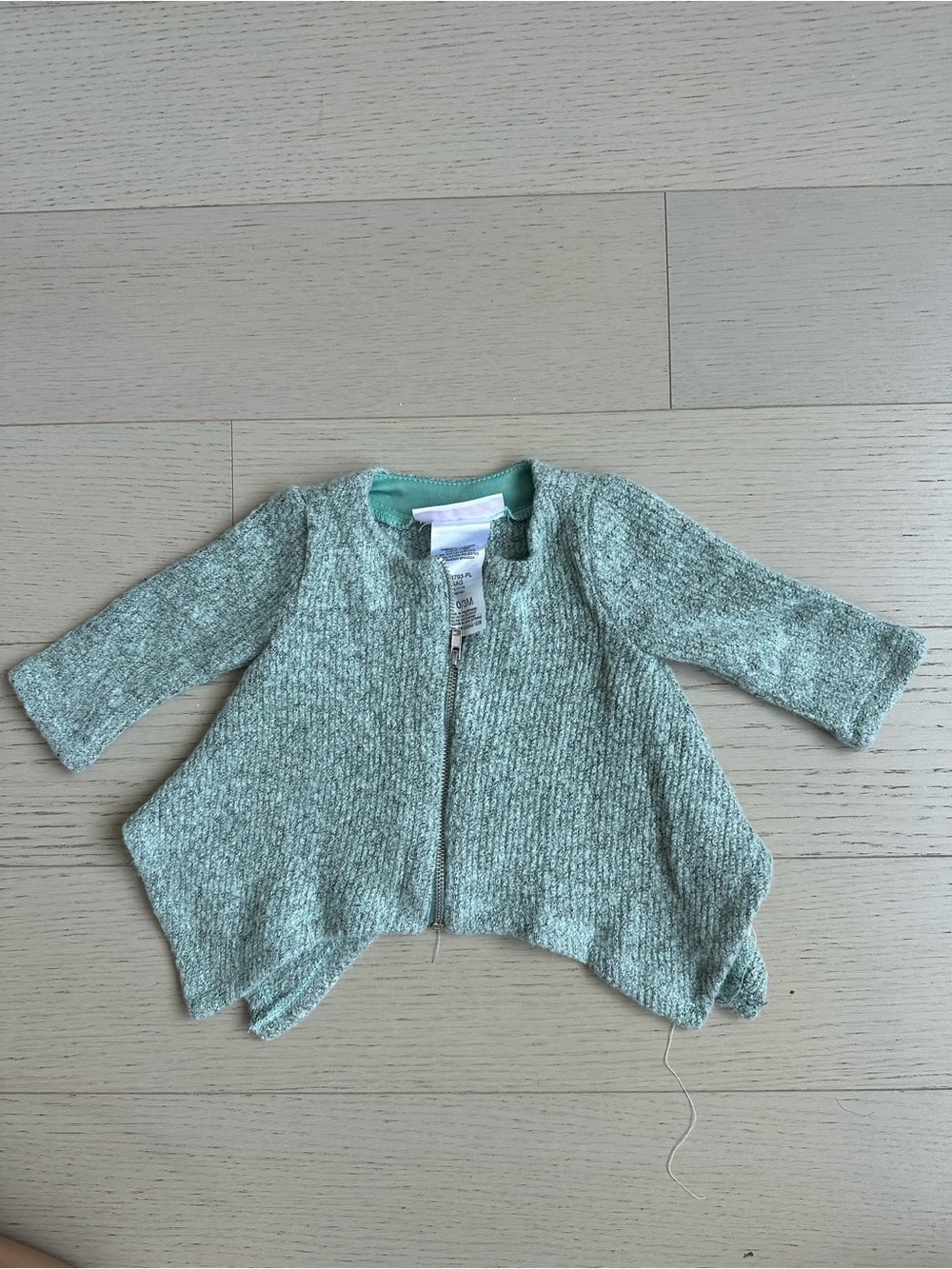 Bonnie Baby Mint Green Knit Zipper Cardigan